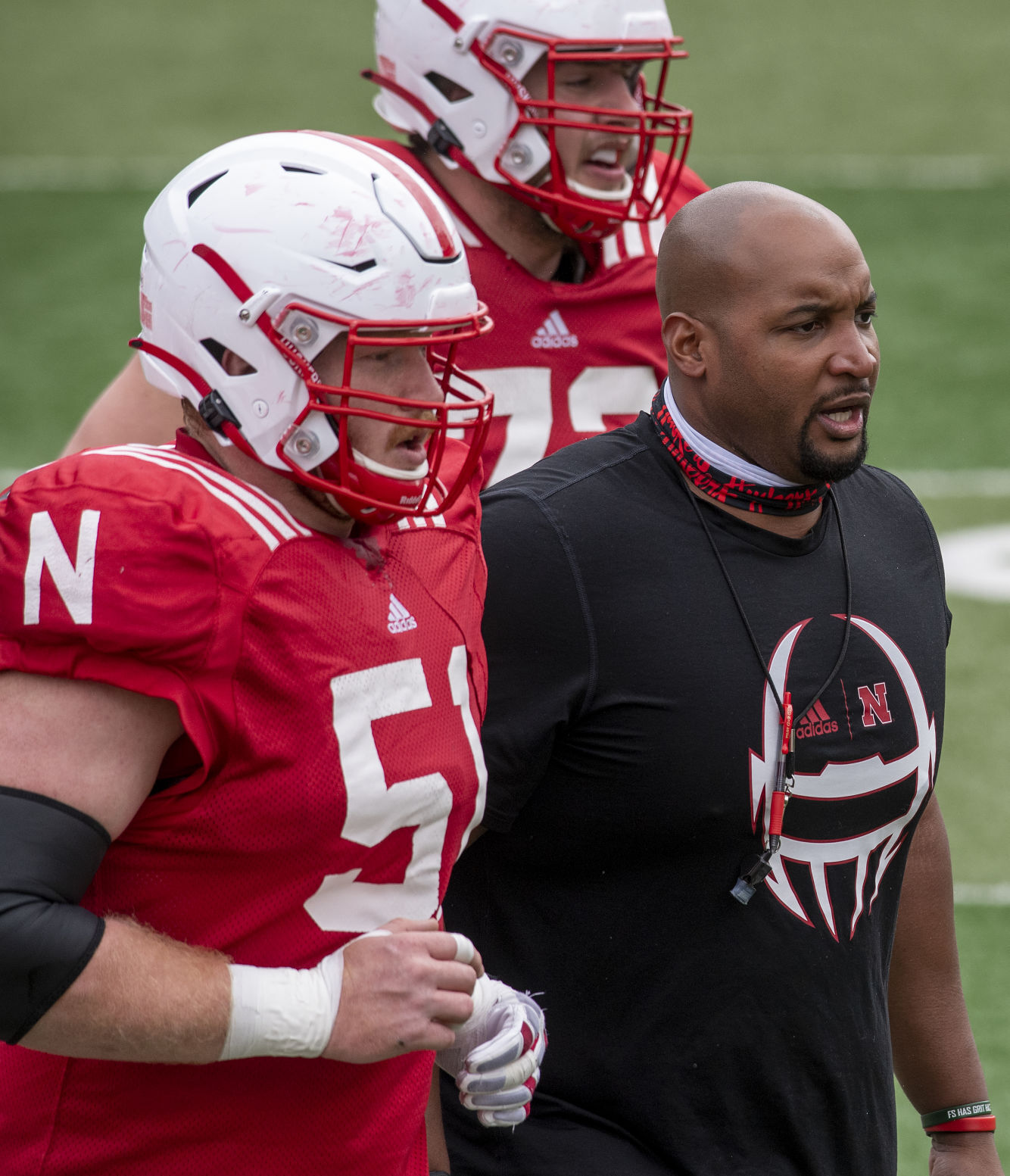 Nebraska football practice, 4.17